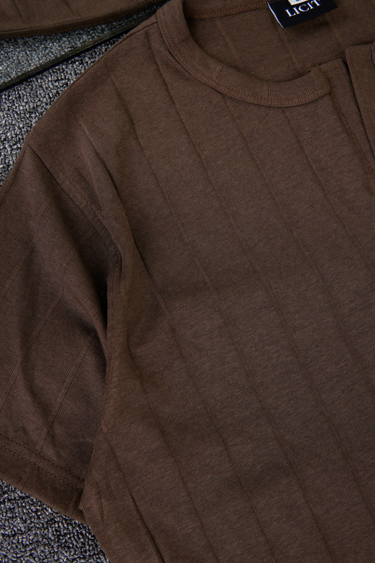 Mocha Half Sleeve Henley