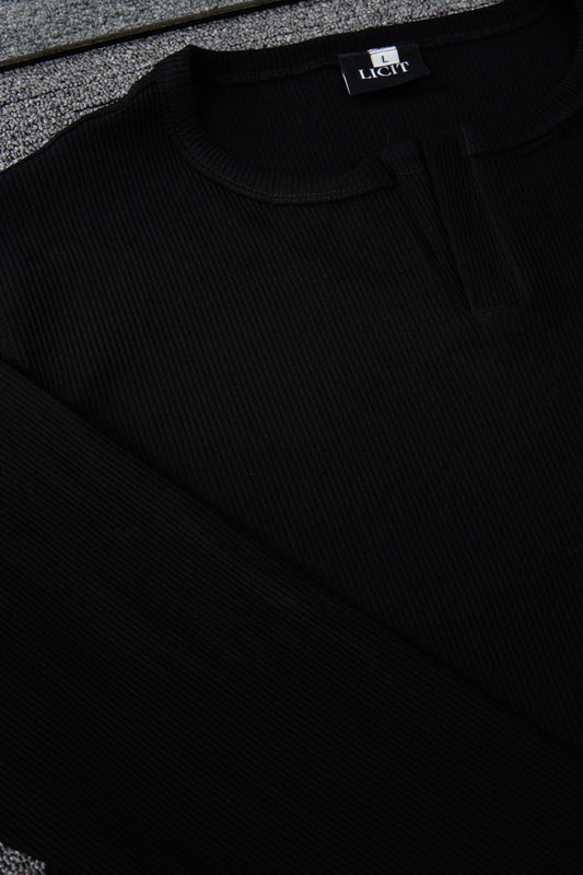 Noir Full Sleeve Henley