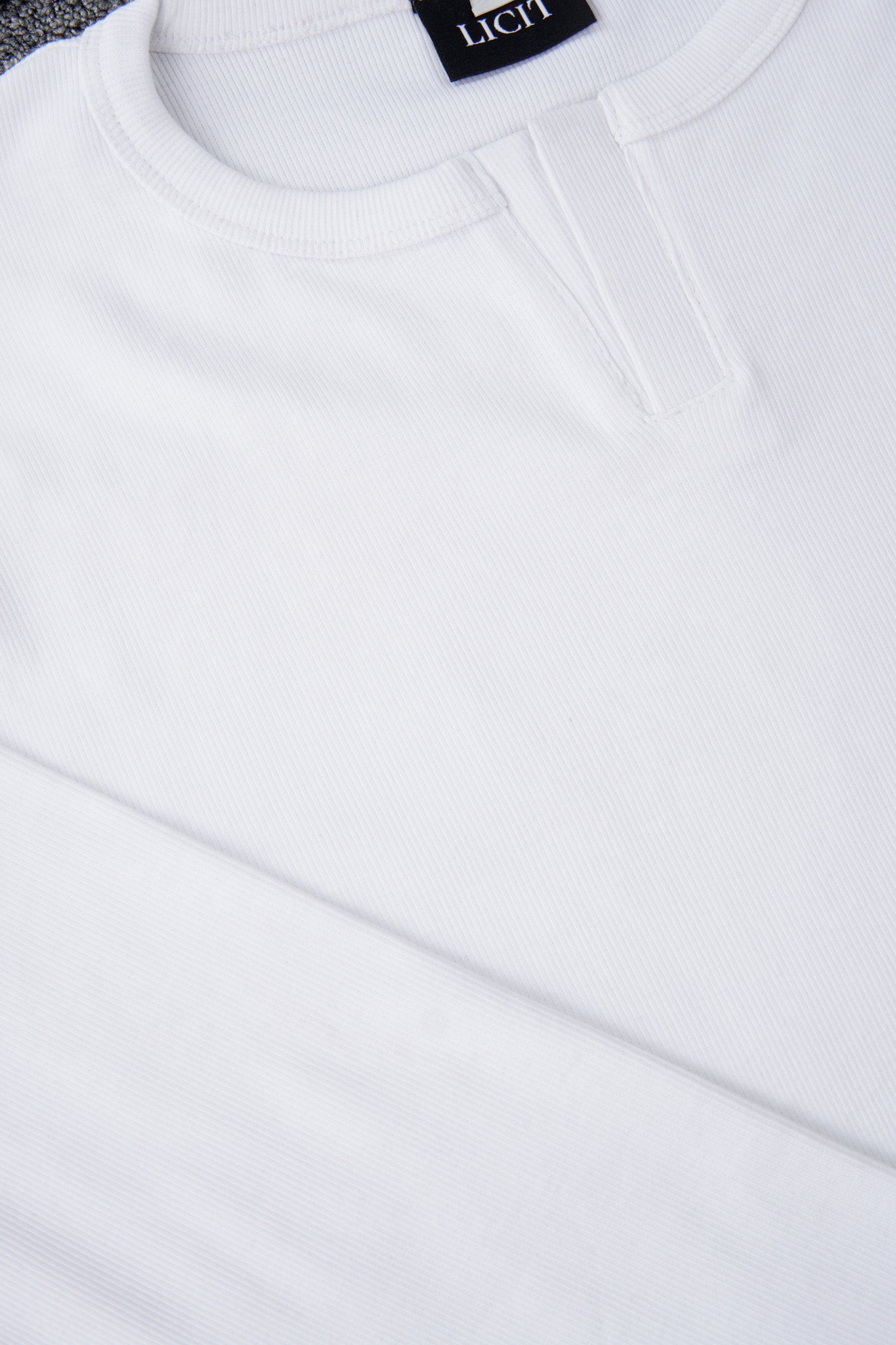 White Full Sleeve Henley
