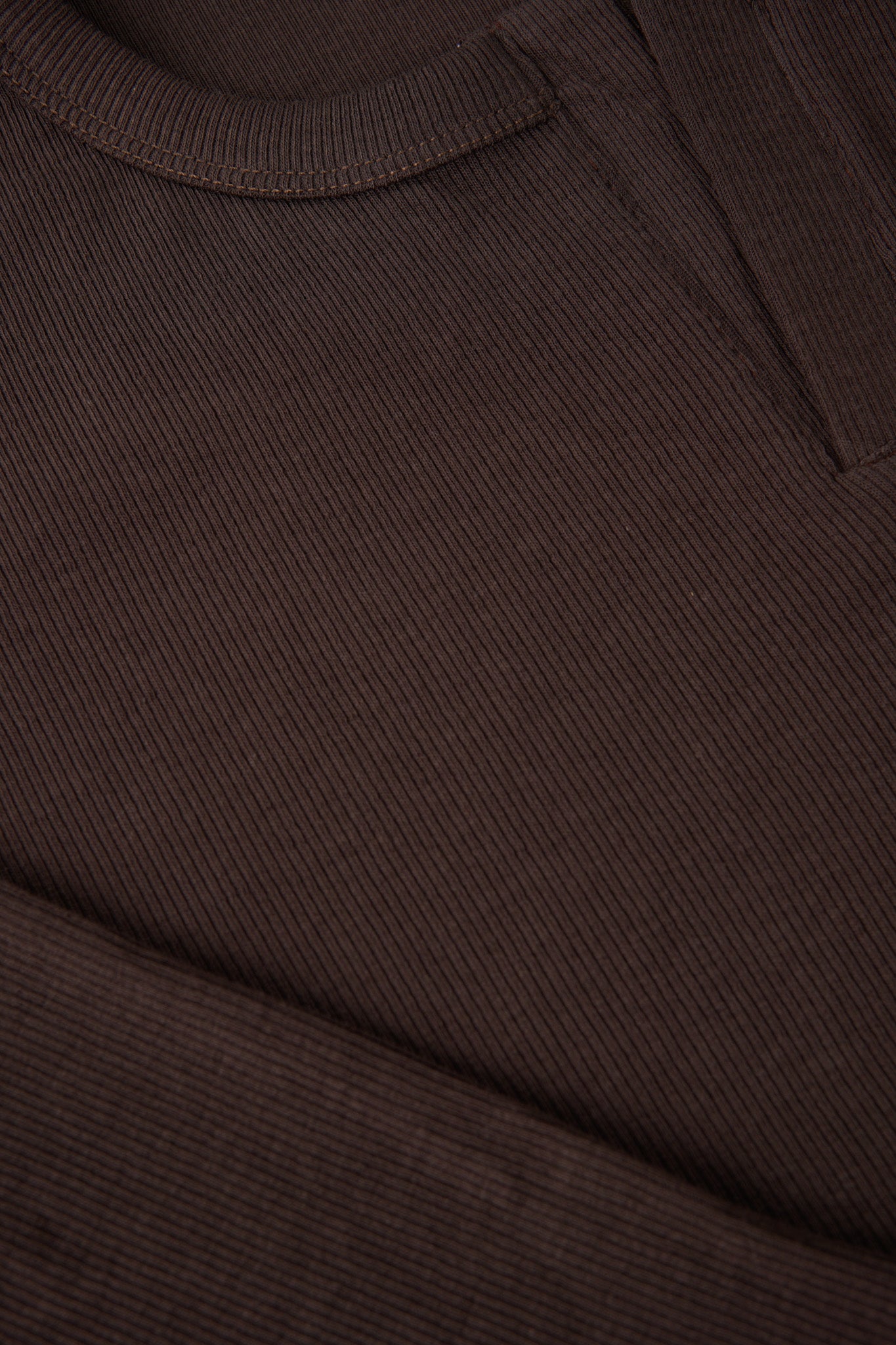 Brown Full Sleeve Henley