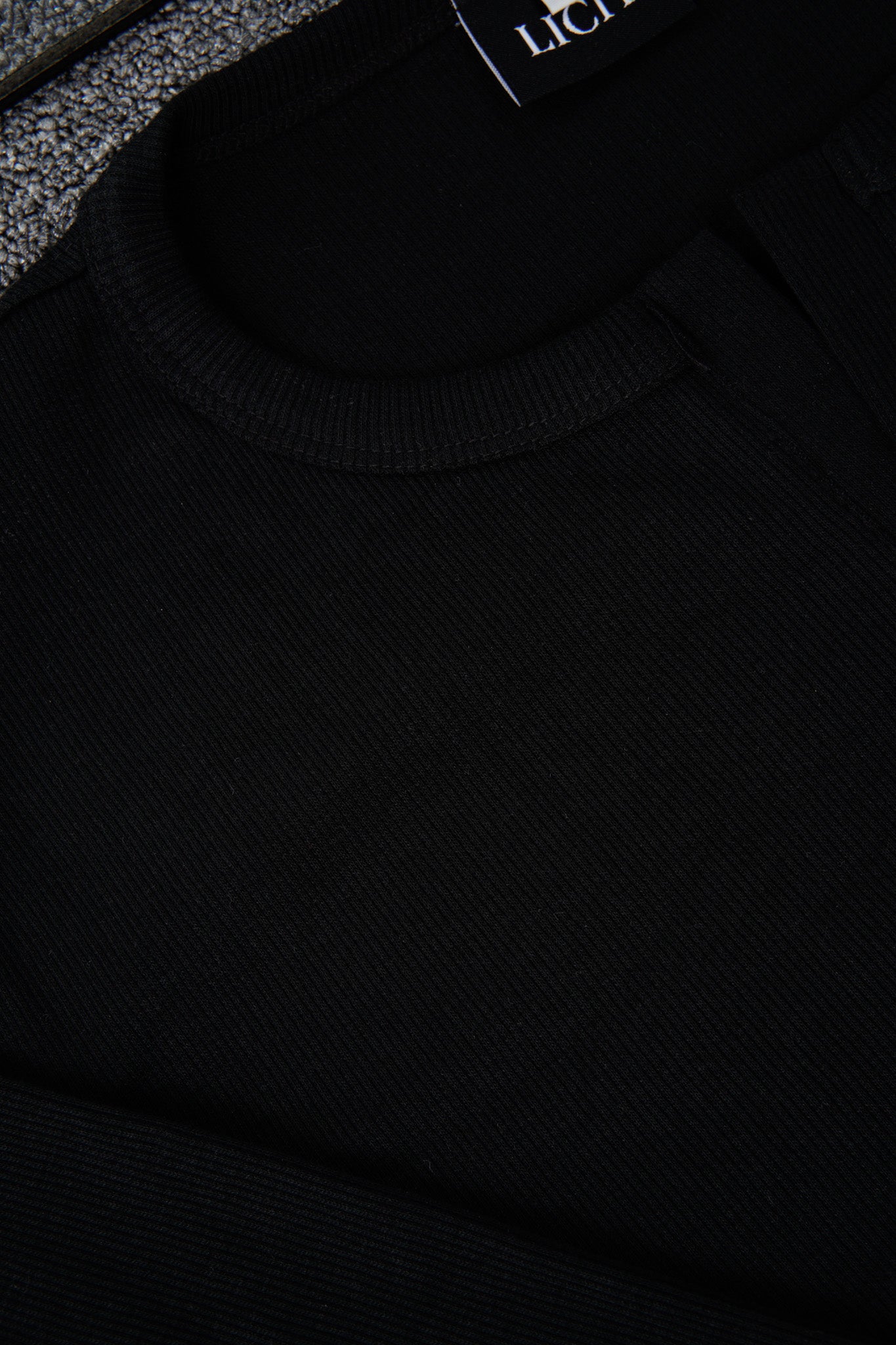 Black Half Sleeve Henley