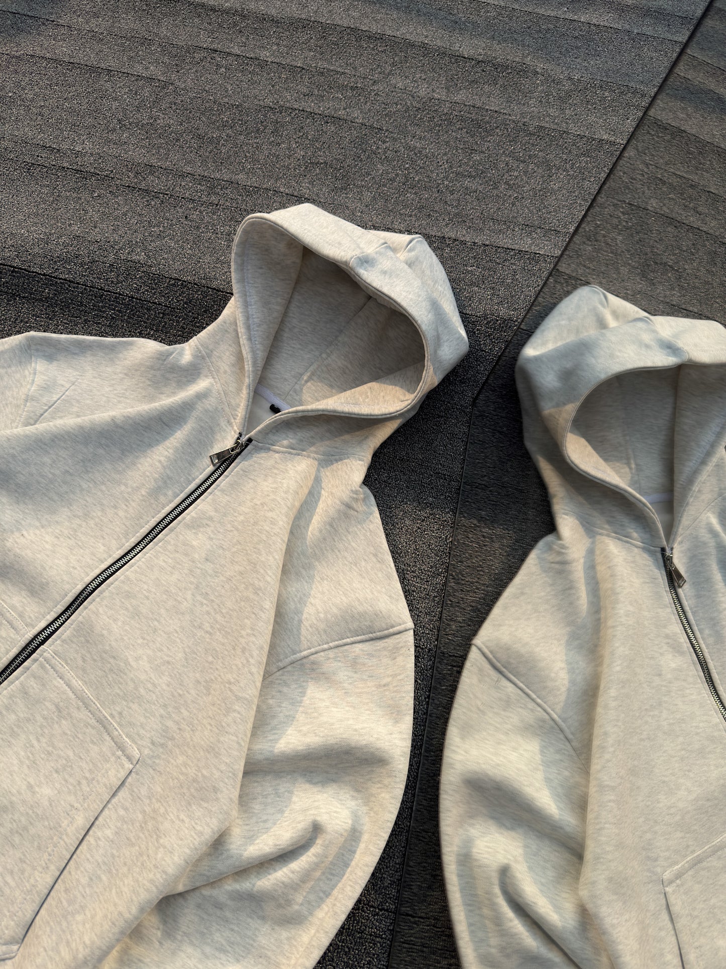 Zip Through Hoodie - Grey