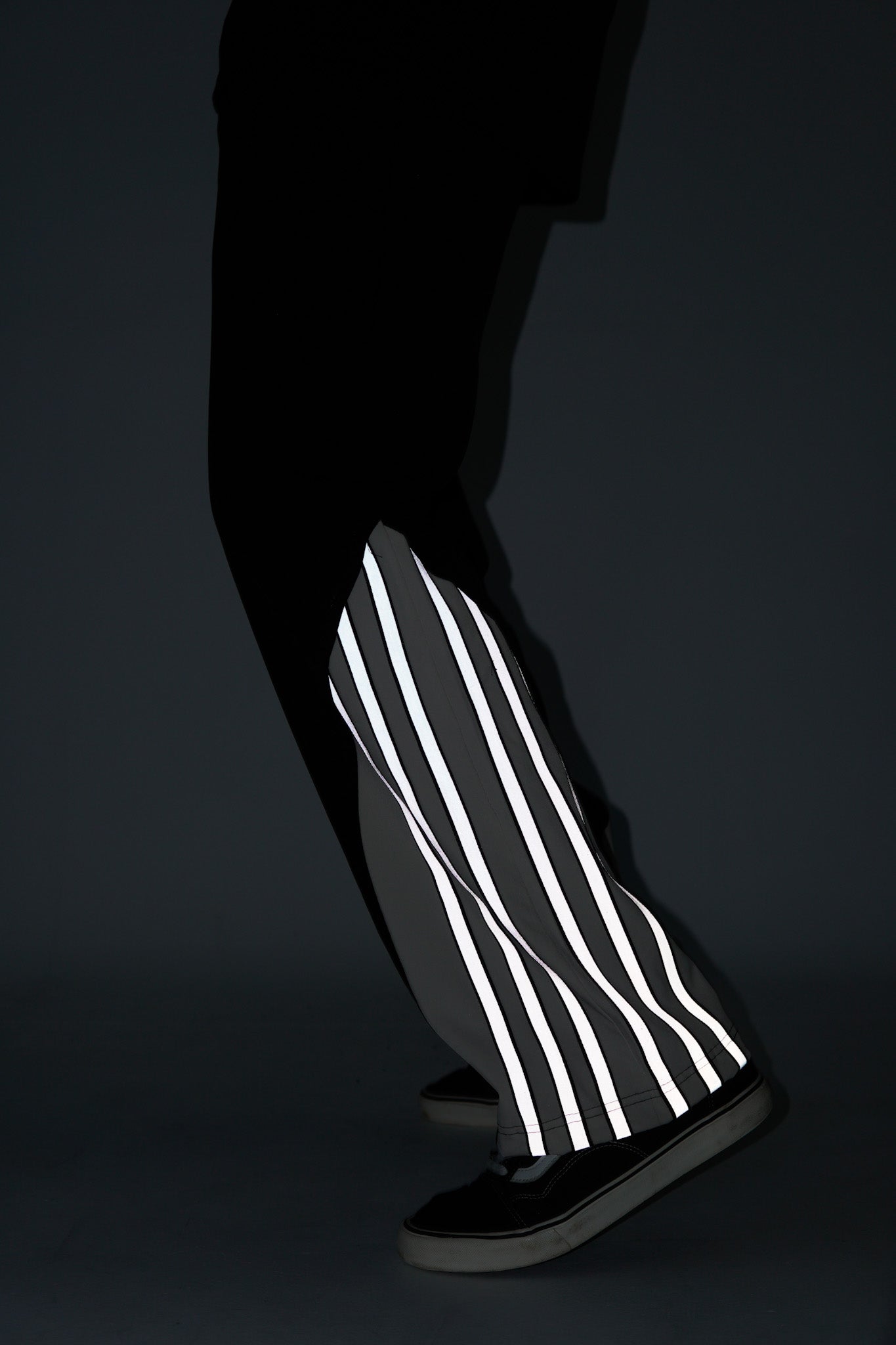 Reflective Stripe Track Pant - Black