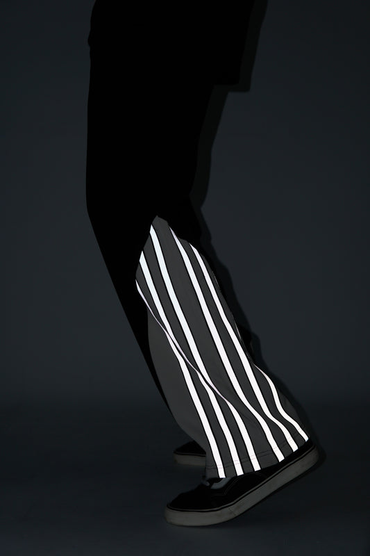 Reflective Stripe Track Pant - Black