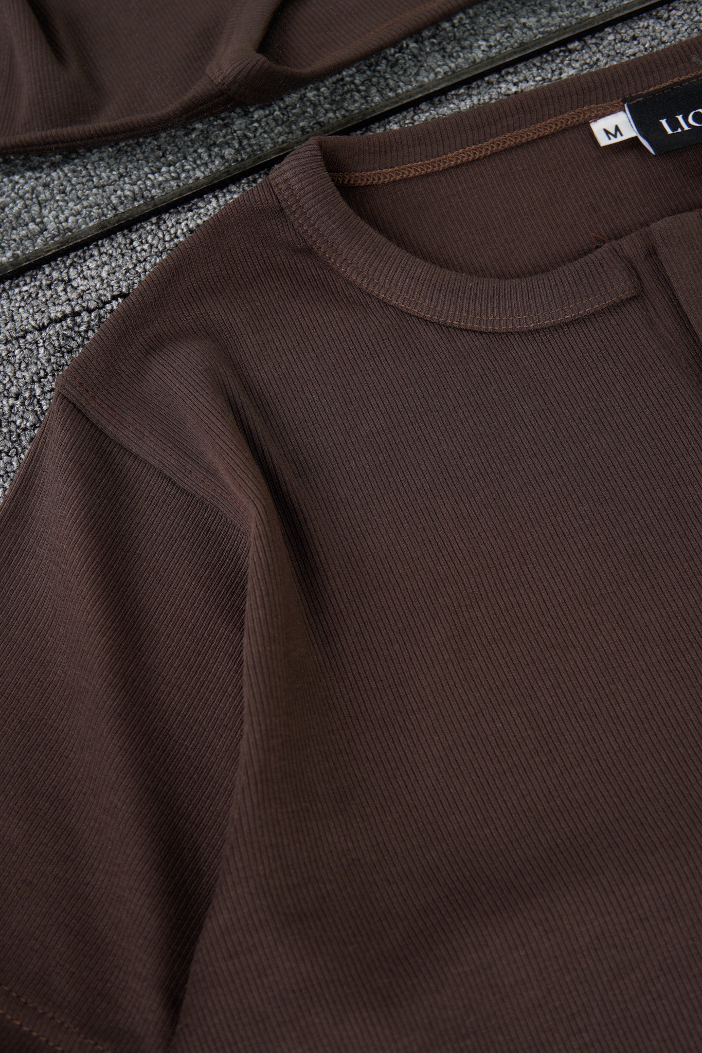 Brown Half Sleeve Henley
