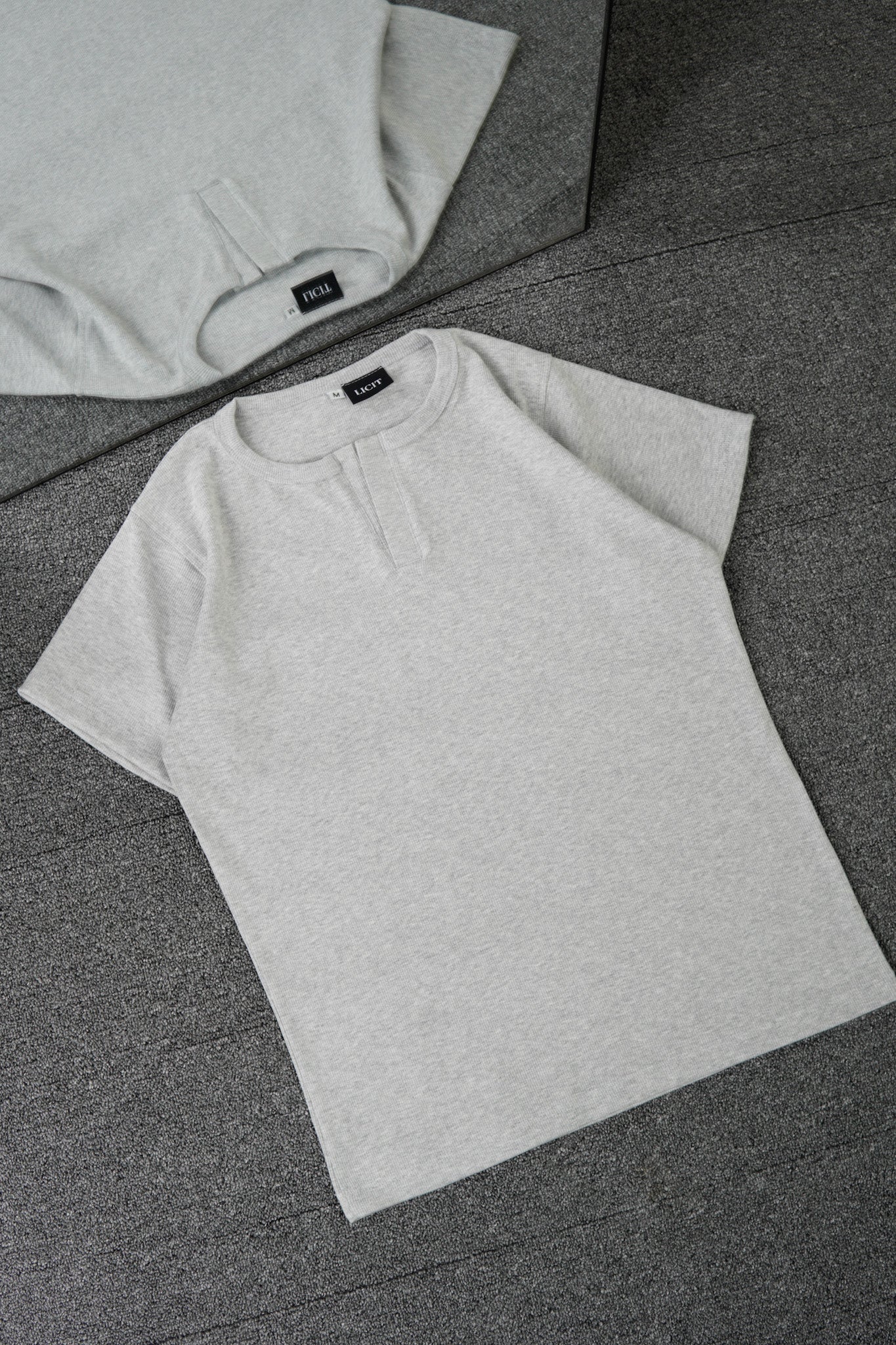 Grey Half Sleeve Henley