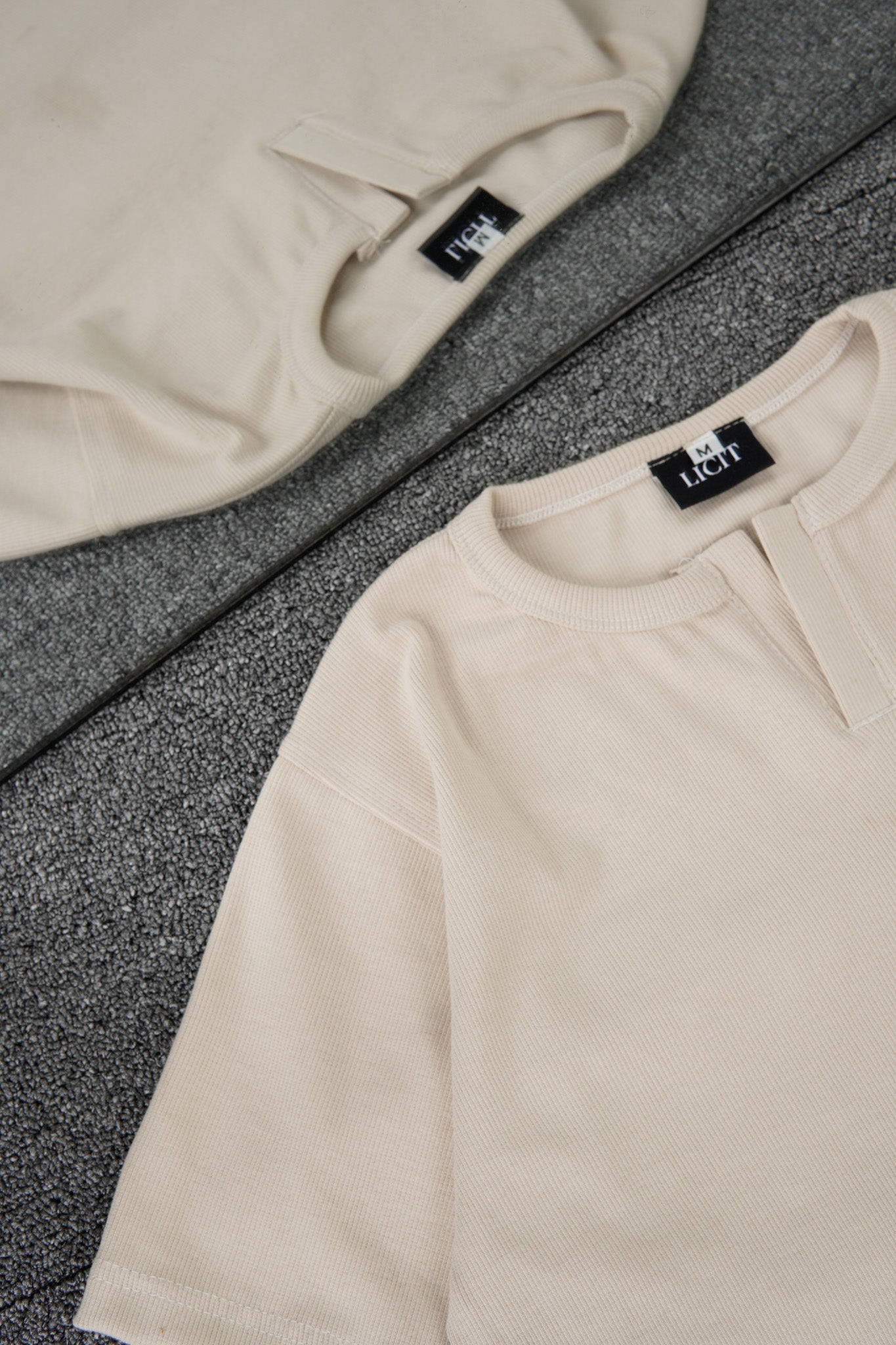 Beige Half Sleeve Henley