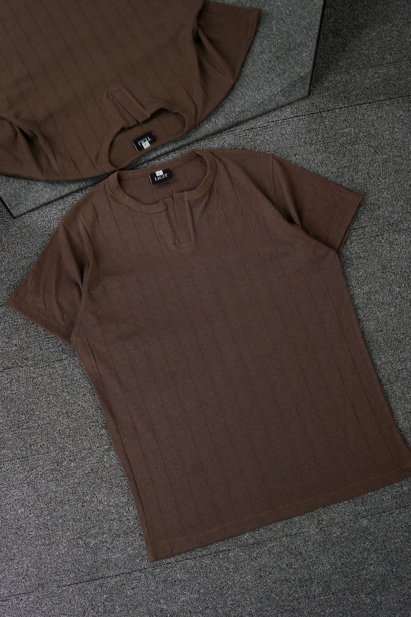 Mocha Half Sleeve Henley