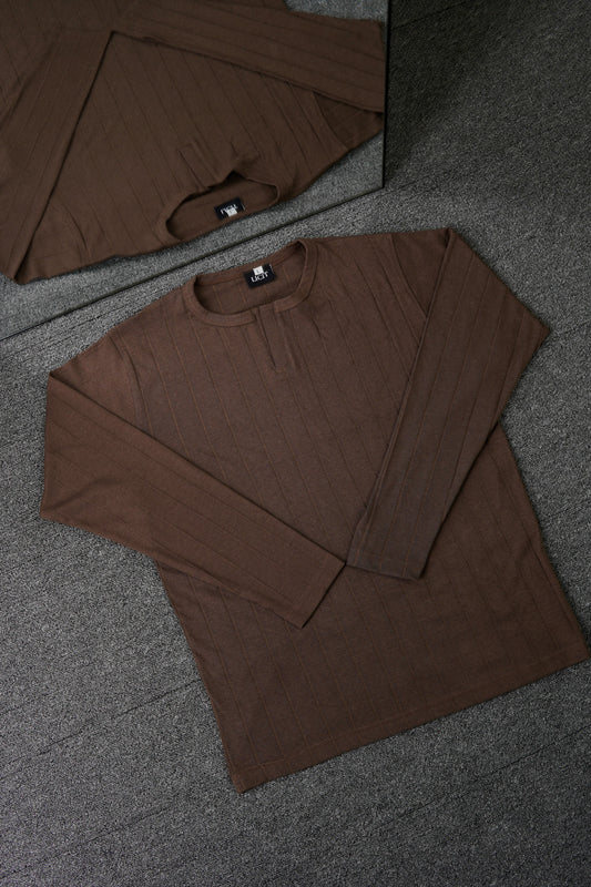 Mocha Full Sleeve Henley