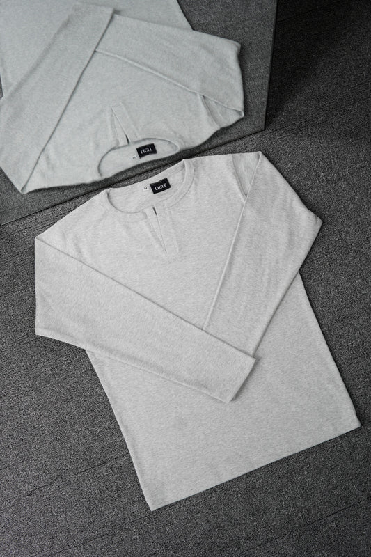 Grey Full Sleeve Henley