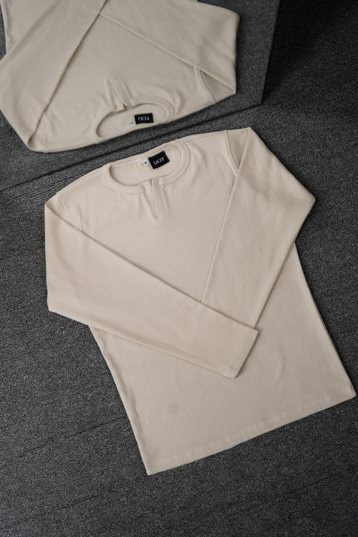 Beige Full Sleeve Henley