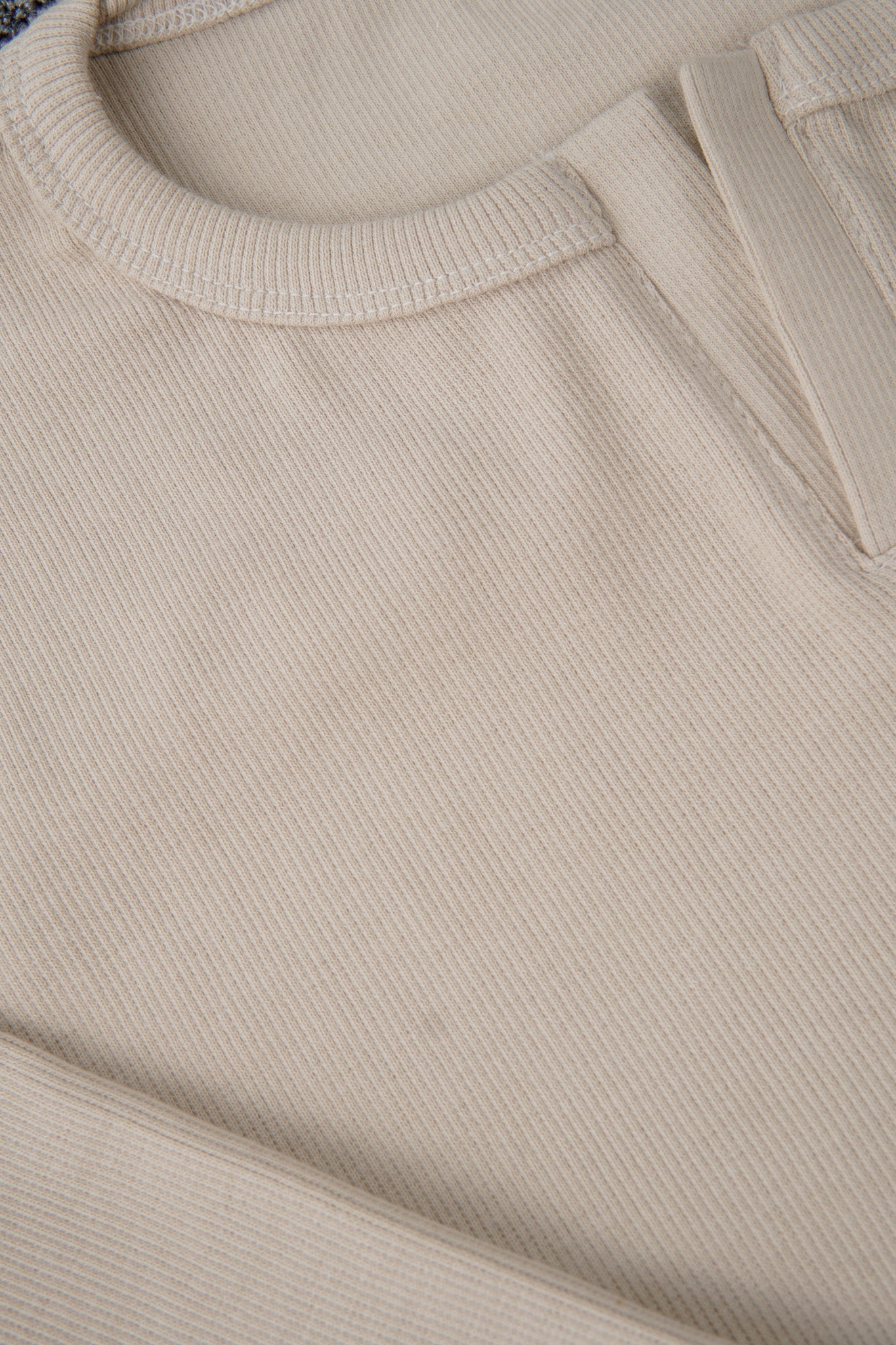 Beige Full Sleeve Henley