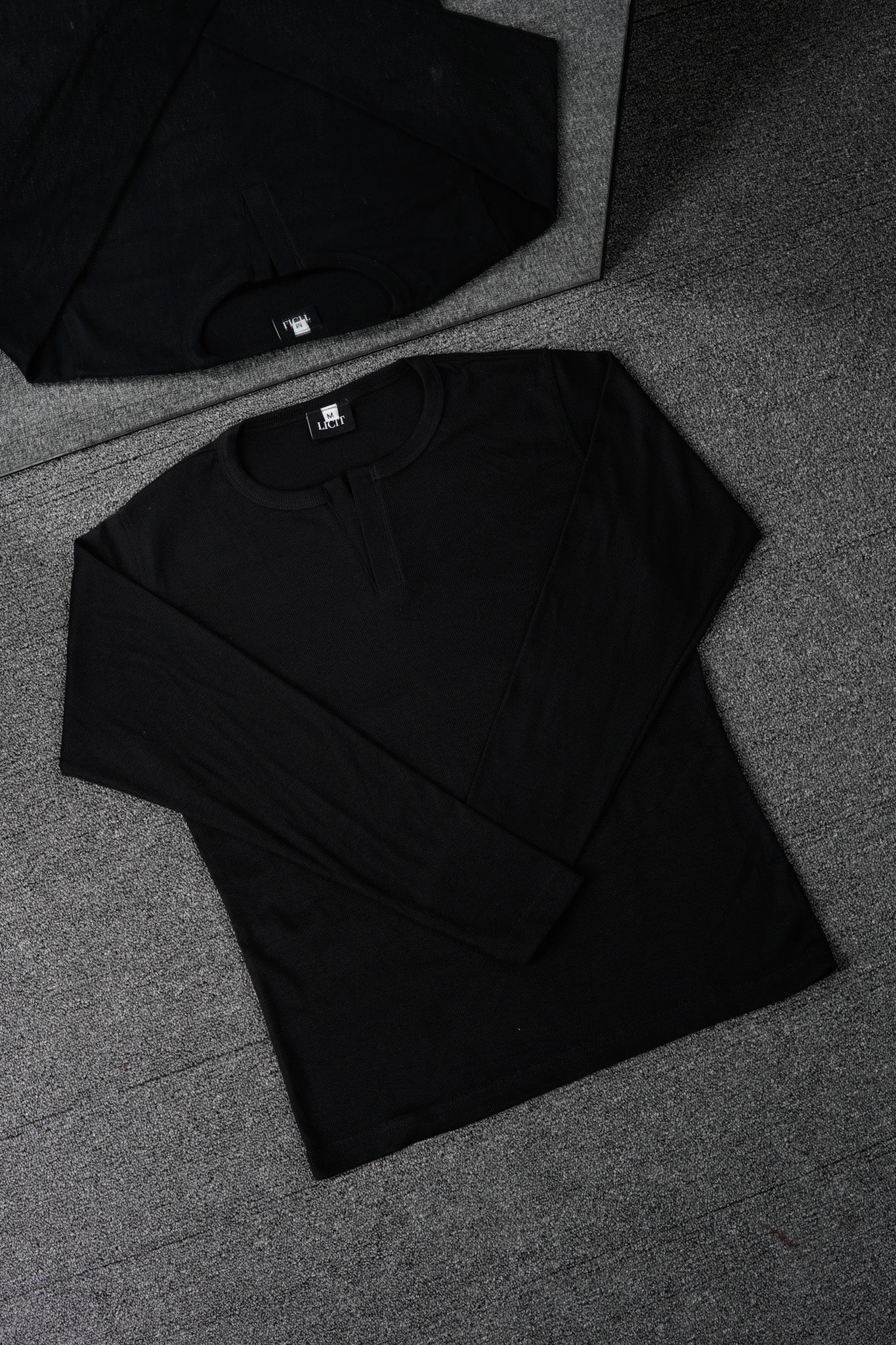Black Full Sleeve Henley