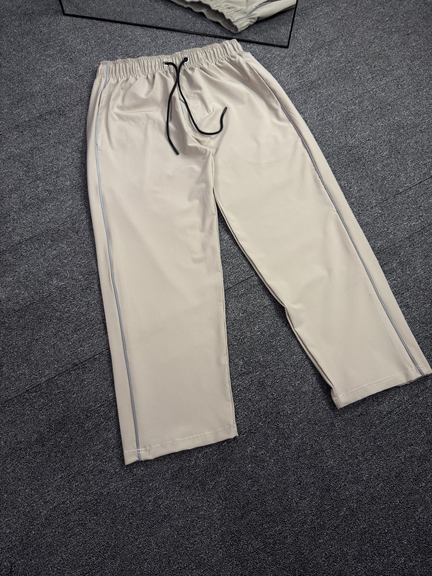 Reflective Track Pant - Beige