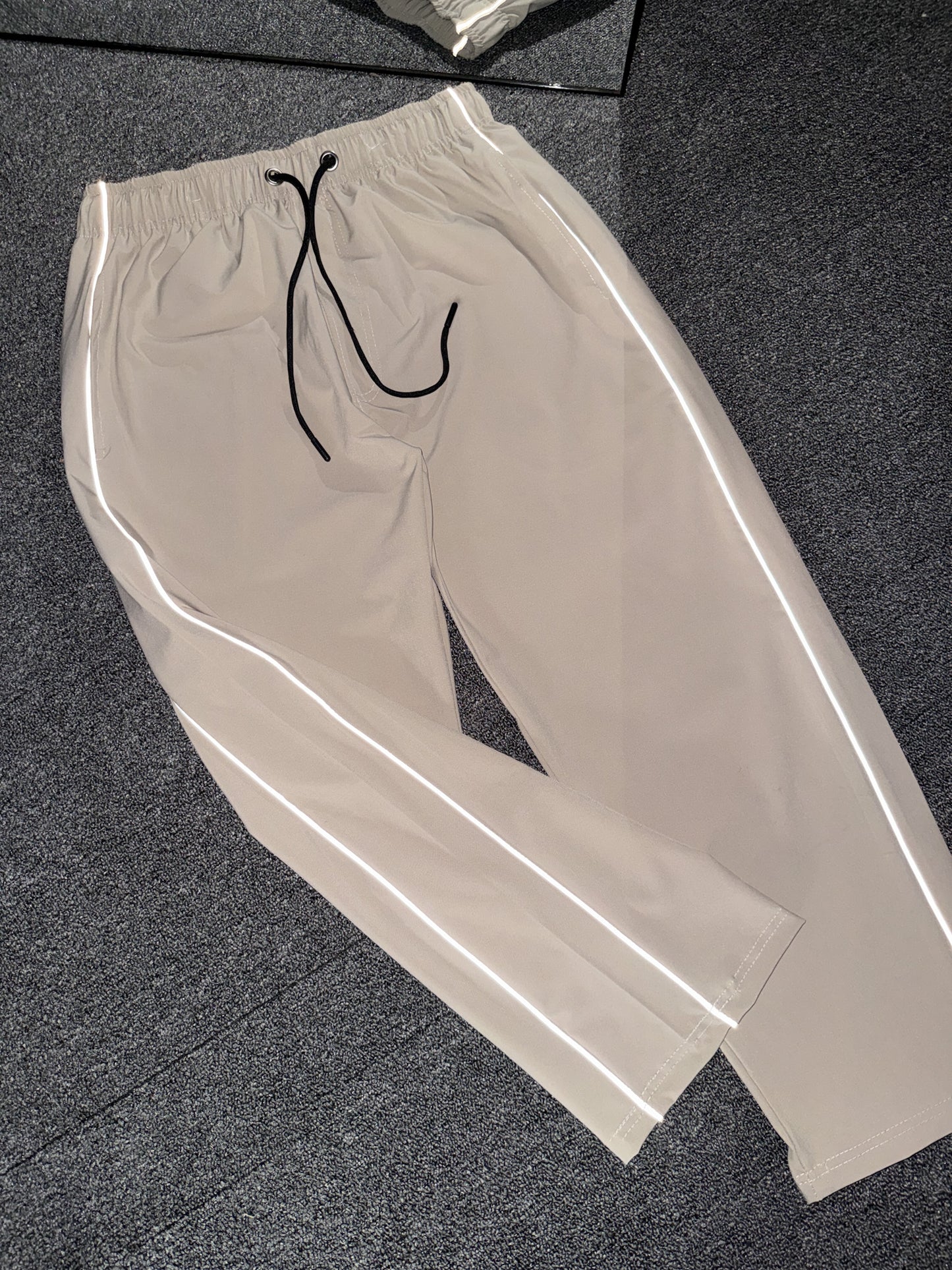 Reflective Track Pant - Beige