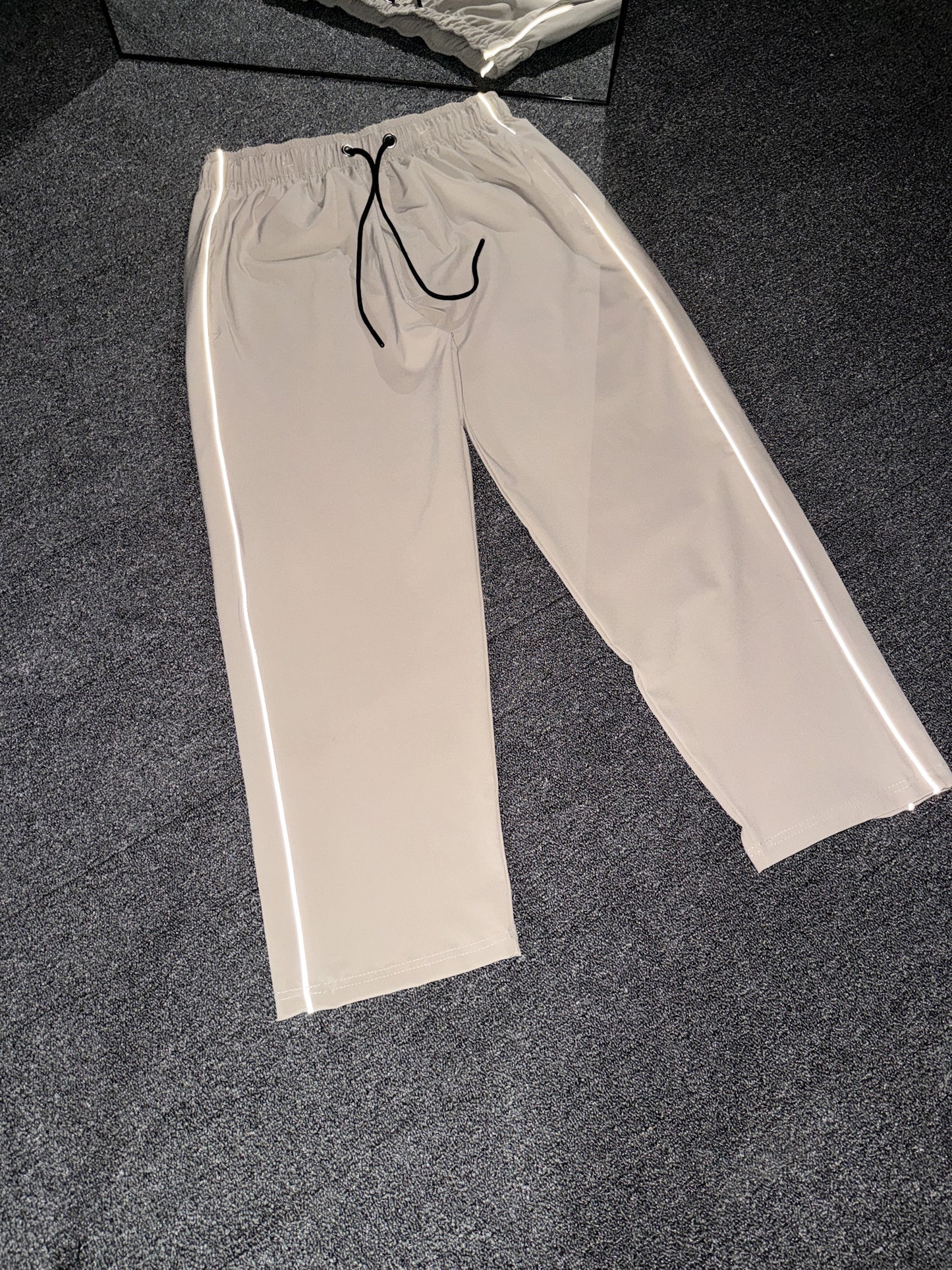 Reflective Track Pant - Beige