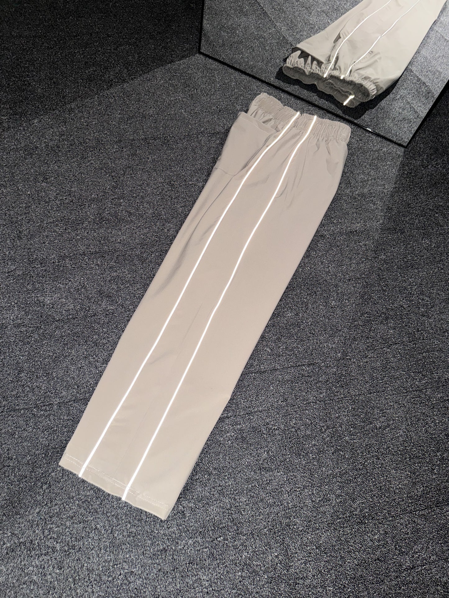 Reflective Track Pant - Beige