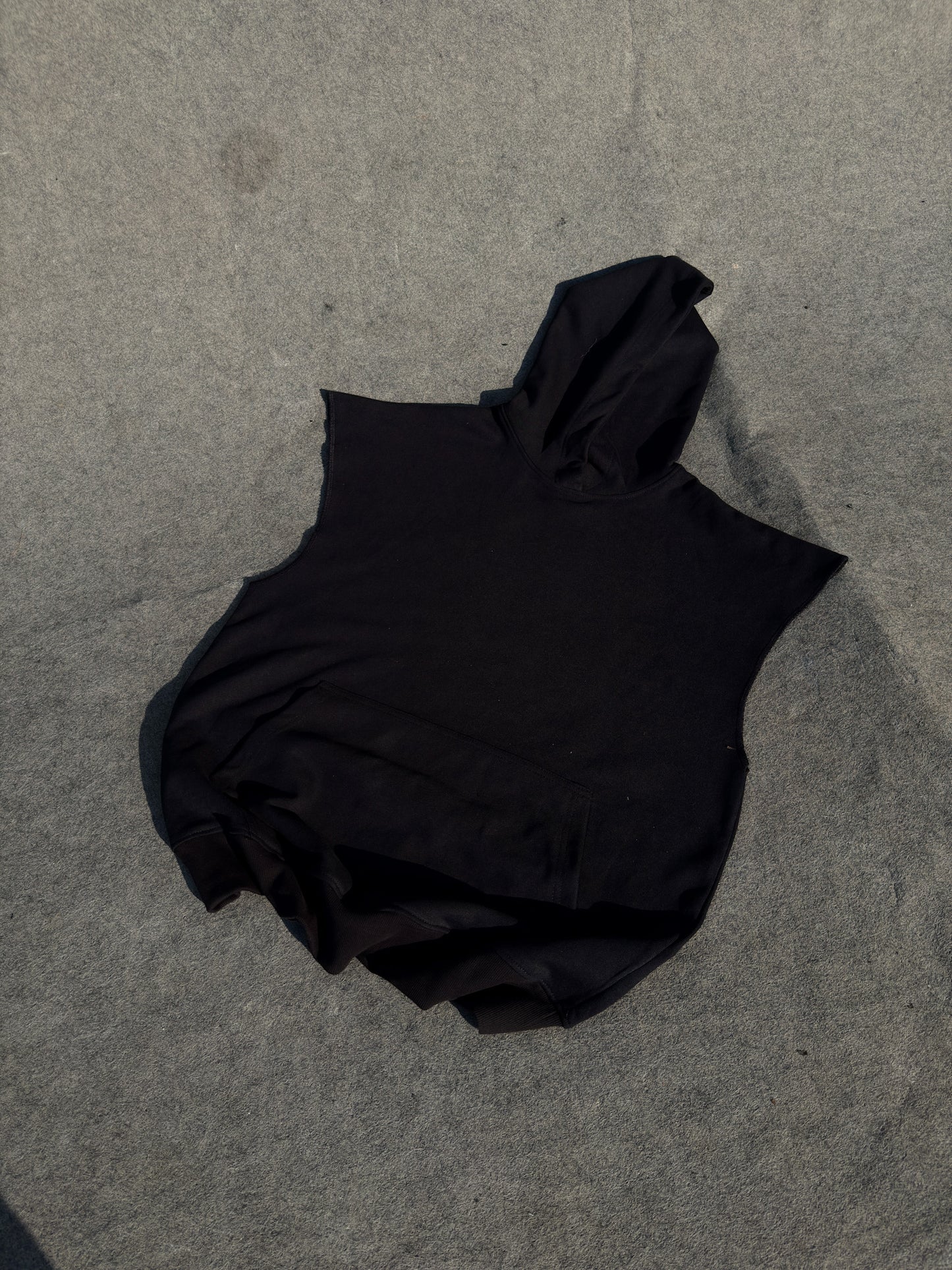 Sleeveless Hoodie - Black