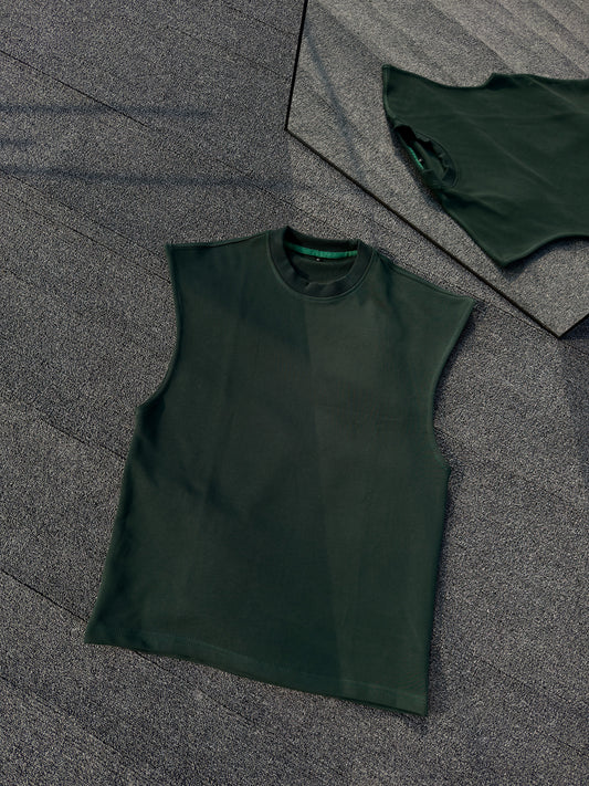 Sleeveless Tee - Bottlegreen