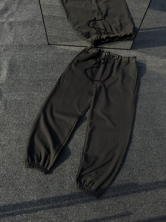 Wide Leg Cuffed Sweatpant - Olive