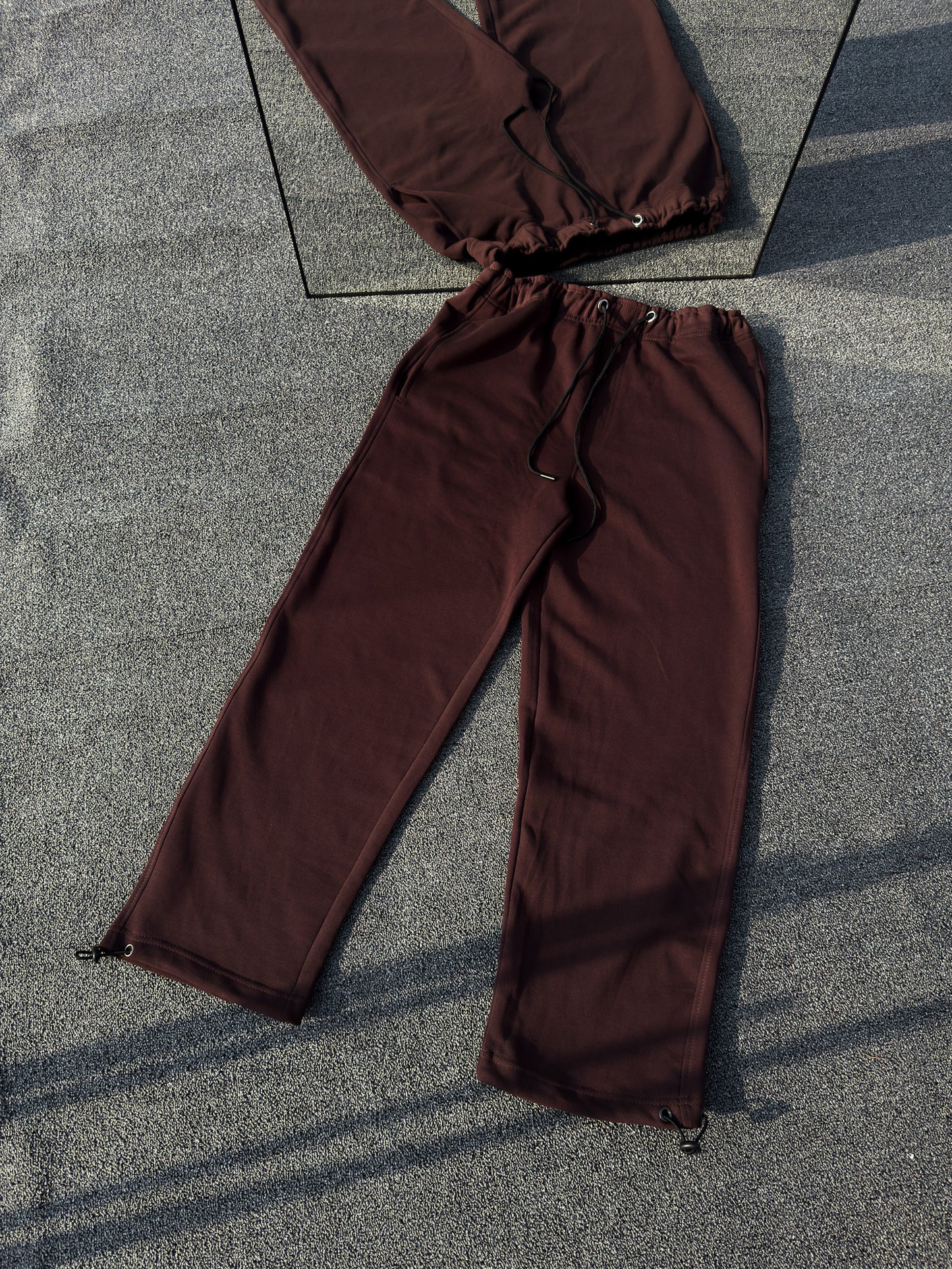 Wide Leg Sweatpant - Maroon